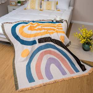 Couverture de canapé et de lit en coton et polyester doux, style dessin animé, avec logo personnalisé, motif aztèque, à prix abordable, idéale pour les canapés et l'hôtellerie – Vente chaude - Product Image 2