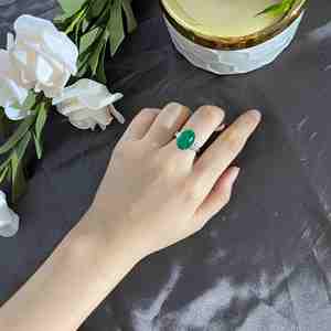 HIBRIDE luxe ovale anneaux pour femmes mariée bandes de mariage fête anniversaire cadeau en gros Bijoux R-255 - Product Image 5