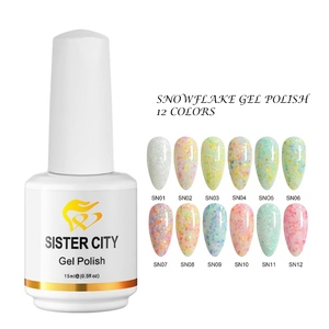 Esmalte de Uñas en Gel UV Estilo Francés con Efecto Copo de Nieve, No Tóxico, Ecológico, Diseño de Arte de Uñas para Salón y Uso Doméstico, Botella de 15 ml - Product Image 1