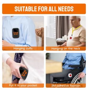 Sos tpager pager לחצן שיחה רפואי אלחוטי מעקב אחר זקנות sos אזעקות רטט דיגיטלי שיחה פעמון - Product Image 4