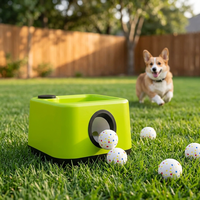 Jouet interactif pour chien, lanceur automatique de balles pour chien rechargeable par USB, jouet de chasse pour animaux de compagnie, distance réglable, mode manuel et automatique pour l'extérieur