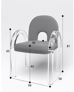 <span class=keywords><strong>Chaise</strong></span> <span class=keywords><strong>pliable</strong></span> transparente en acrylique moderne avec coussin pour salle à manger, hôtel et <span class=keywords><strong>bar</strong></span> à domicile, location de meubles transparents, tabouret - Product Image 6