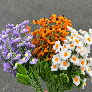 YOPIN-7697 all'ingrosso scovolini rifiniti 5 forchette Daisy fatti a mano a forma <span class=keywords><strong>di</strong></span> asta intrecciata <span class=keywords><strong>fiori</strong></span> decorazione scenario casa - Product Image 1