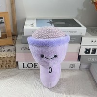 Boneka Mikrofon Kartun Berkualitas Tinggi Grosir Ekspresi Tersenyum Hiasan Meja Mikrofon Gantungan Kunci Boneka Kreatif Mainan