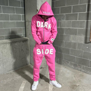 Premium Quality Men's Autumn Street Style <strong>Tracksuit</strong> Hoodie Set Embroidered Front Logo <strong>100</strong>% Cotton Oversized French Outerwear - Product Image 2