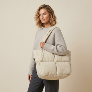 Sac fourre-tout matelassé, sac à bandoulière matelassé, grande capacité, sac de shopping décontracté, sac de voyage unisexe - Product Image 6