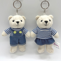 En gros, Nouveau design : Jouets en peluche ours, Poupées de déguisement pour enfants, Animaux en peluche, Porte-clés en peluche ours couple avec tenue