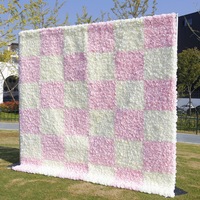 Luxueux Artificielle Automne Couleur Wildflower Décoration Murale Toile de Fond De Mariage Taille Personnalisée Rideau Fleur Mur