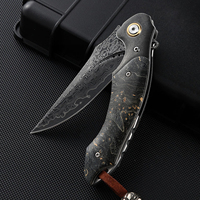 Couteau de poche D2 Blade, camping, extérieur, tactique, autodéfense, EDC, couteau pliant, manche en alliage de titane, OEM, 60HRC