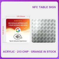 En gros : Autocollants de table en acrylique NFC, Cartes de commentaires Google, Présentoirs de codes QR pour la restauration (Tap-to-Scan), Cartes RFID haute fréquence