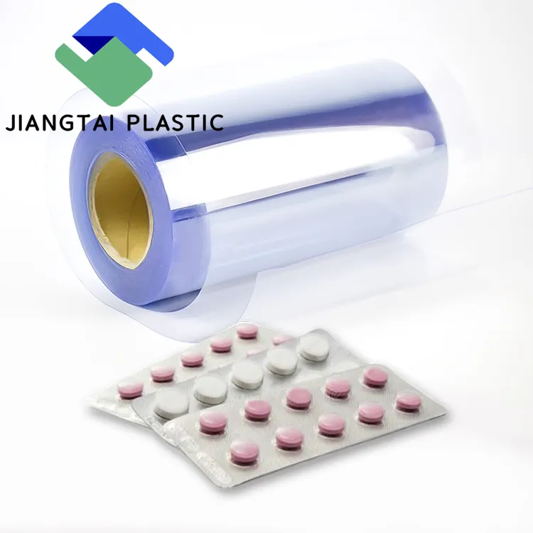 Jiangtai Medische Kwaliteit Stijve Transparante Pvc-Filmrol 0.2 Mm Voor Farmaceutische Blisterverpakking