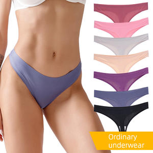 中腰女性比基尼透气内衣无缝女性性感内裤氨纶丁字裤 - Product Image 5