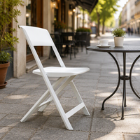 Chaises pliantes d'extérieur en plastique à prix abordable, mobilier de jardin empilable en plastique PP imitation rotin