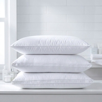 Oreiller en polyester lavable, doux, de soutien, anti-allergie, pour hôtels, chambres d'hôtes et literie d'hôtellerie en gros