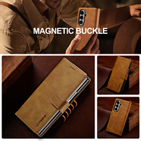Casing Ponsel Samsung Z Fold 8 Ultra, Tempat Kartu, Penyangga, Dompet, Magnet, Flip Cover, Kulit Sintetis, Galaxy Z Fold 7 6 5 4 3