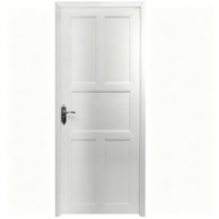 Porte de salle de bain moderne en PVC blanc imperméable, simple, intérieure, en UPVC, avec verre dépoli et persiennes de ventilation pour la maison