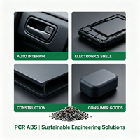 Granulés d'ABS recyclés, granulés de plastique ABS PCR, matériau écologique pour l'automobile et les biens de consommation
