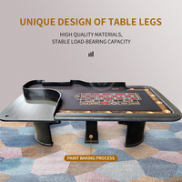 Table de roulette professionnelle YH avec numéros inversés dorés pour les paris au casino