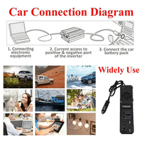 Inversor Solar de Onda Sinusoidal Modificada de 200W para Auto, Doble USB 2.1A/1A, 12V/24V a 220V CA, Certificado ETL/CE, Venta Directa de Fábrica