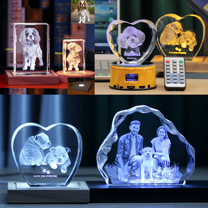 Honor of Crystal 3D Laser Engraving <strong>Love</strong> Crystal Photo Frame Cube Save Photos Permanently Blank Crystal Cubes for Engraving - Product Image 3