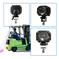 Projecteur de signalisation en U pour chariot élévateur SG SG-LW8DR 10W rouge super lumineux, DC10-80V IP67, LED CREE haute intensité, en alliage moulé sous pression