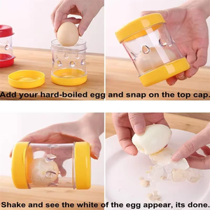 Pelador de Huevos Manual de Plástico Portátil y Ecológico para Uso Doméstico, Herramienta para Pelar y Cortar Cáscaras de Huevo Rápidamente - Product Image 5