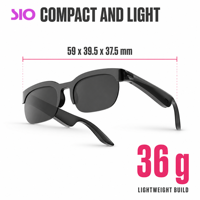 Lunettes de traduction IA, son stéréo bilatéral, contrôle tactile, Type C, IPX4, légères, pour les voyages et les affaires
