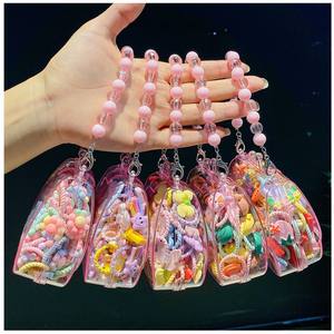 جديد لطيف الكرتون الجلود العلاقات الشعر مربع هدية الأطفال المحمولة مجموعة الزهور عقال من الفتيات - Product Image 5