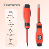 Lápiz Probador de Voltaje con Punta Doble Extraíble, Destornillador de Prueba para Distribuidor, 163mm, 40.8g, 4mm, Modelo 638
