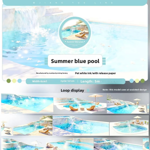 1 Rouleau de Ruban Adhésif Paysage Marin Estival Corail Sirène Lanternes de Mariage Jardin Style Traditionnel pour Journal et <span class=keywords><strong>Collage</strong></span> - Product Image 3
