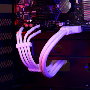 Wire Harness Extension Cable White 4 Pin Connector For <b>Computer</b> Motherboard Power Supply <b>Accessories</b> - Product Image 2