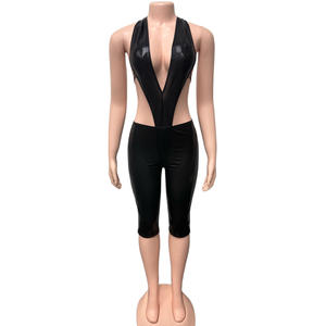 2025 Nieuwe Design Club Dragen Hete Sexy Romper En Midi Shorts 2 Delige Set Vrouwen - Product Image 3