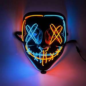 <span class=keywords><strong>Masque</strong></span> en plastique lumineux LED fluorescent - <span class=keywords><strong>Masque</strong></span> lumineux <span class=keywords><strong>pour</strong></span> <span class=keywords><strong>les</strong></span> fêtes d'anniversaire, d'Halloween, de Noël, du Nouvel An, <span class=keywords><strong>les</strong></span> bars et <span class=keywords><strong>les</strong></span> danses - Product Image 5