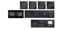 Interrupteurs et prises muraux Orbita avec ports de charge USB/Type-C adaptés aux interrupteurs d'éclairage et aux prises de courant de la maison/de l'hôtel