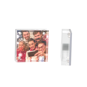Usine Vente Mini 2X2 Pouces 12 + 3mm Acrylique <span class=keywords><strong>Aimants</strong></span> Photo Cadre Bloc pour Réfrigérateur - Product Image 2