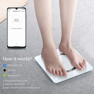 Timbangan lemak tubuh Bluetooth nirkabel LED Tuya, analisis impedansi bioelektrik skala lemak - Product Image 5