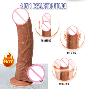 Peeds 3 ruhuesing dudult duex roroducts eating ototating iliilicono ACK Enis leclectric Realistic ilildo Vibrator - Product Image 2