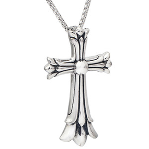 <b>Cross</b> Stainless Steel Pendant 25mm Themed Unisex Gift Jewelry with 60cm <b>Chain</b> - Product Image 1