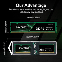 Mémoire vive haute performance KIMTANK DDR3 2 Go 4 Go 8 Go 1600 MHz 1333 MHz pour ordinateur de bureau et jeux