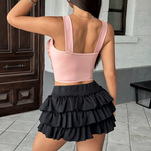 En stock Nouvelle collection 2026 <span class=keywords><strong>Top</strong></span> corsé en maille transparente pour soirée, avec baleines de qualité supérieure, serre-taille et effet push-up, coupe courte pour femme - Product Image 5
