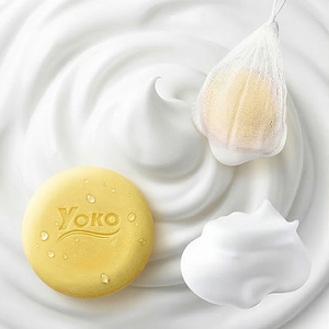 Y760 YOKO GOLD MOUSSE <b>SOAP</b> FRESH CALM 100g. Creamy Mousse Cleanser with Soft Rich Green Tea Extract, Tea Tree Oil and Vitamin - Product Image 5