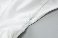 Robe blanche pour femmes, robes sexy d'été, sans manches, dos nu, robe midi élégante