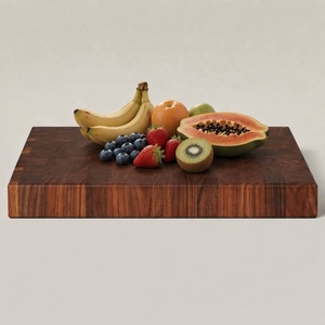 Planche à découper en noyer noir de qualité supérieure, à grain transversal, artisanale, personnalisée, écologique, grande planche à découper en <span class=keywords><strong>bois</strong></span> pour la maison et la restauration - Product Image 2