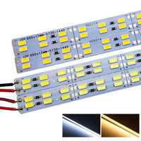 Barre lumineuse LED double ligne 12v 144 pièces/M 5630/5730 barre dure avec rainure en aluminium pour comptoir à bijoux, armoire