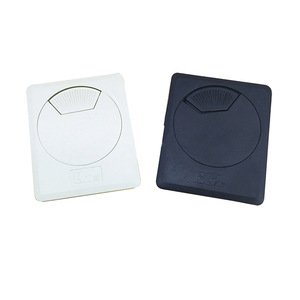 Square Plastic Cable Hole Cover 50mm Round Dustproof Plug For Office Desk <b>Computer</b> Desktop Hardware <b>Accessory</b> - Product Image 2