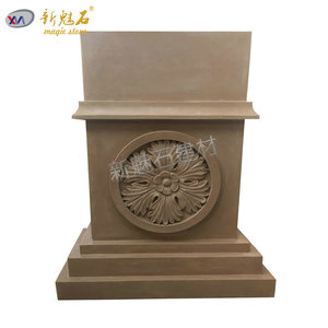 แผ่นหินแกะสลักลายดอกไม้ศิลปะตกแต่งผนังภายนอกอาคาร New Magic Stone GRC - Product Image 1