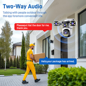 12MP 4 Lens <span class=keywords><strong>Wifi</strong></span> güvenlik kameraları açık iki yönlü ses renk gece sürüm CCTV güvenlik kamerası PTZ 360 ° su geçirmez - Product Image 6