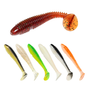 Señuelos de Pesca Biónicos de 7 Colores, con Cola en Forma de T, de Plástico, Suaves, Artificiales, para Pesca de Lubina - Product Image 2