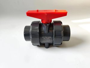 Válvula de bola de unión verdadera de PVC 20mm 1/2in Válvula de bola doble verdadera de PVC Válvula industrial OEM