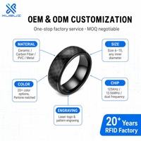Bague intelligente NFC en céramique personnalisée 13,56 MHz RFID, bague connectée pour serrure de porte intelligente, accès aux ascenseurs et aux chambres d'hôtel